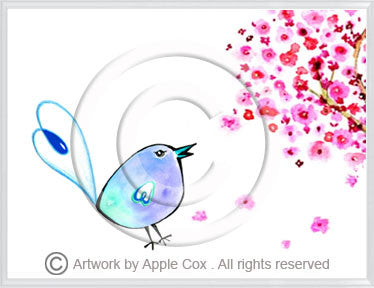 Birdwithpinkflower