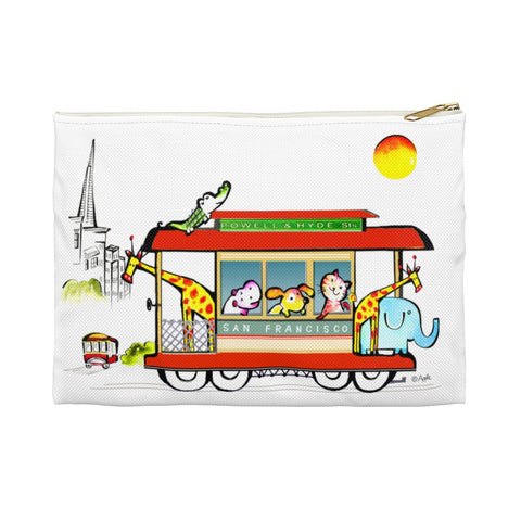 Accessory Pouch -Cable car in San Francisco