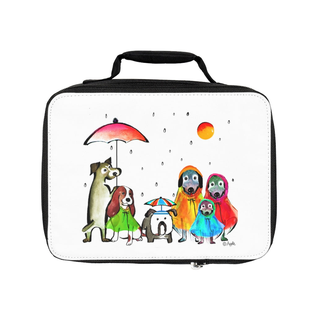 Lunch Bag Dogs with raincoat